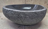 Handmade Natural Oval River Stone  Bathroom Basin  RS 2409049