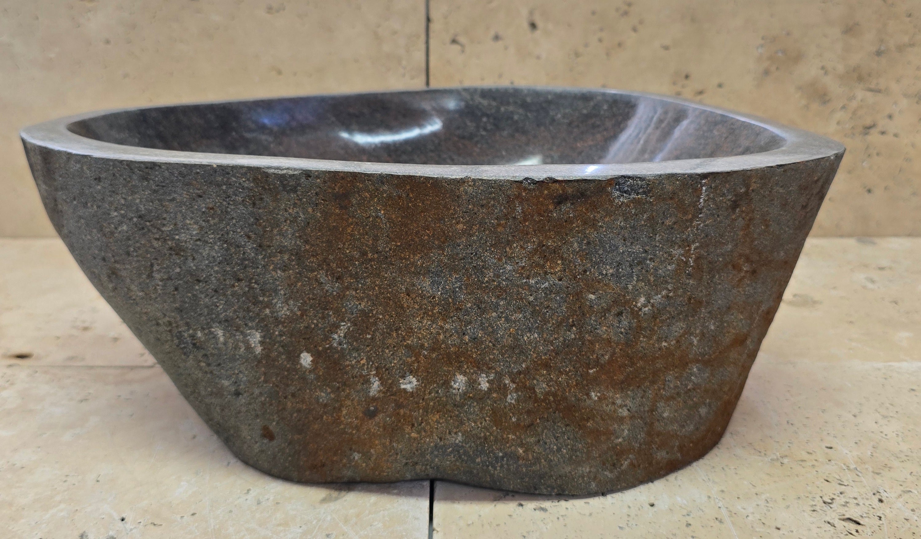 Handmade Natural Oval River Stone  Bathroom Basin  RM 2409102