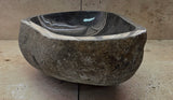 Handmade Natural Oval River Stone  Bathroom Basin  RL 25072042