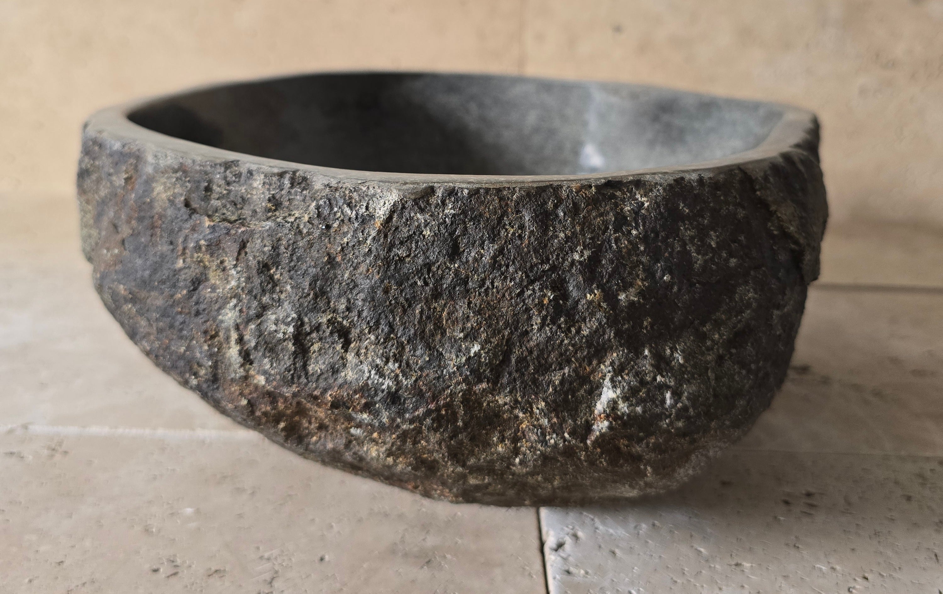 Handmade Natural Oval River Stone  Bathroom Basin  RM 2409138