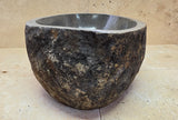 Handmade Natural Oval River Stone  Bathroom Basin  RS 2409130