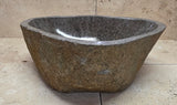 Handmade Natural Oval River Stone  Bathroom Basin  RS 2409030