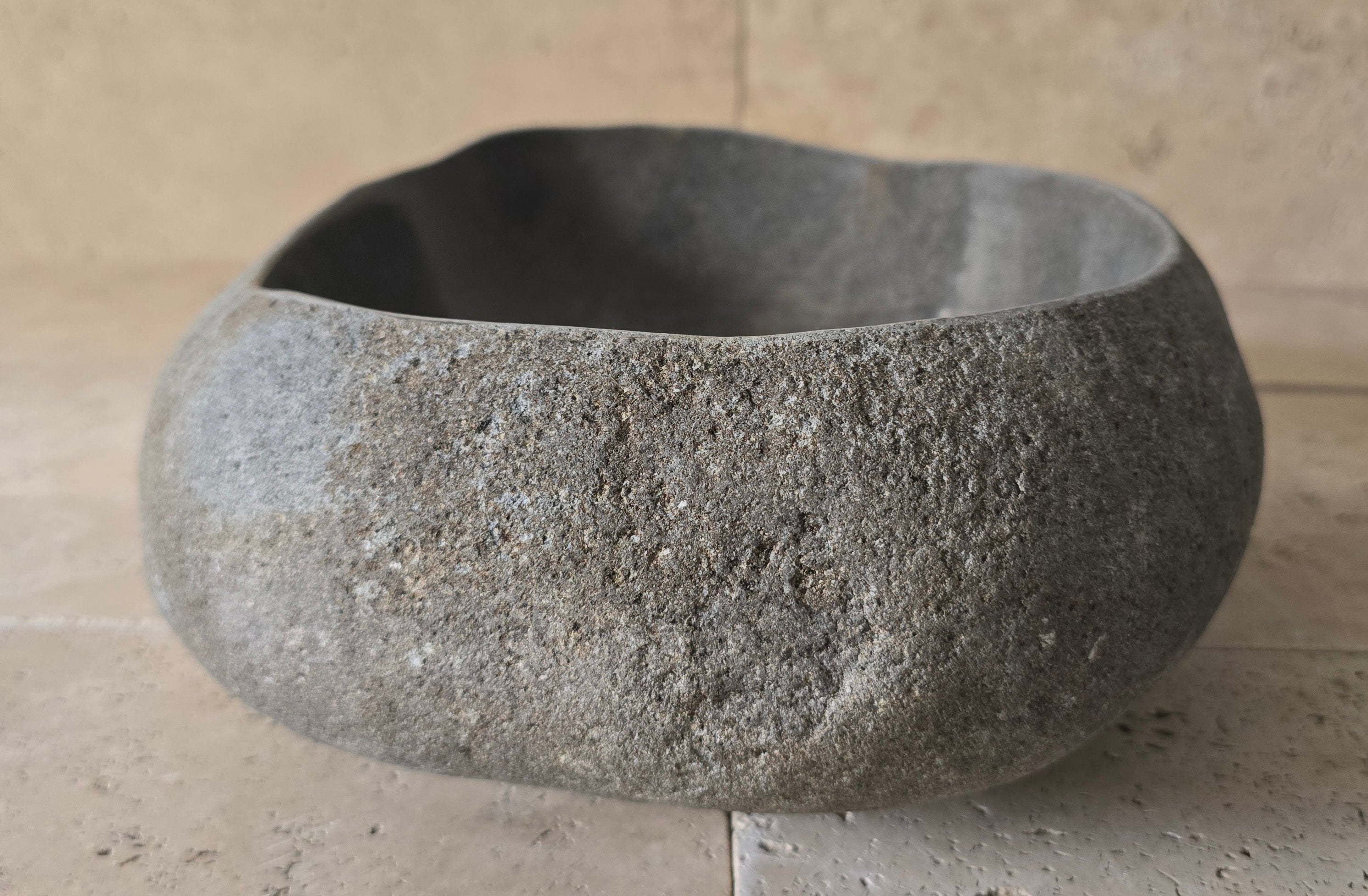 Handmade Natural Oval River Stone  Bathroom Basin  RVM 2409083