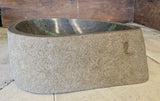 Handmade Natural Oval River Stone  Bathroom Basin  RM 2409013