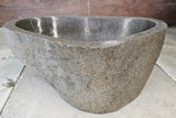 Handmade Natural Oval River Stone  Bathroom Basin  RS 2409148