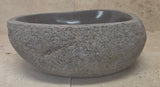 Handmade Natural Oval River Stone  Bathroom Basin  RS 25072041