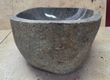 Handmade Natural Oval River Stone  Bathroom Basin TWIN SETS A & B RS 25072003