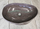 Handmade Natural Oval River Stone  Bathroom Basin  PHM 240906