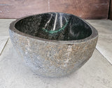 Handmade Natural Oval River Stone  Bathroom Basin  RS 2409140