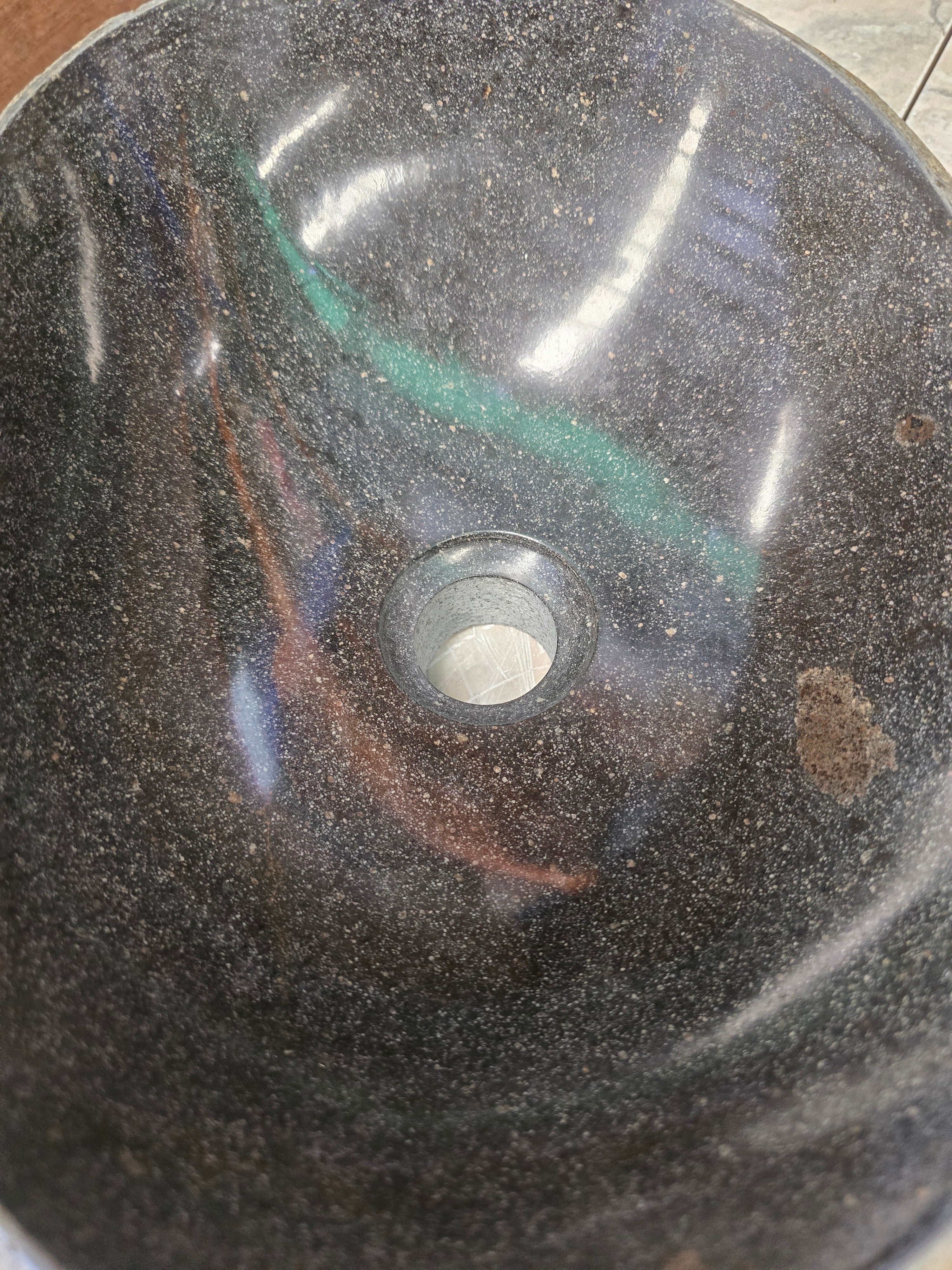 Handmade Natural Oval River Stone  Bathroom Basin  RVS 2409083