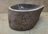 Handmade Natural Oval River Stone  Bathroom Basin  RS 2409037