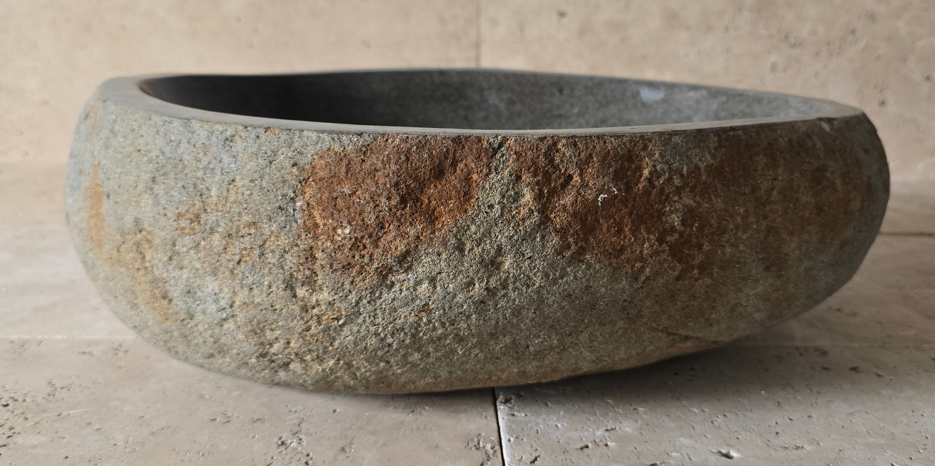 Handmade Natural Oval River Stone  Bathroom Basin  RM 2409080