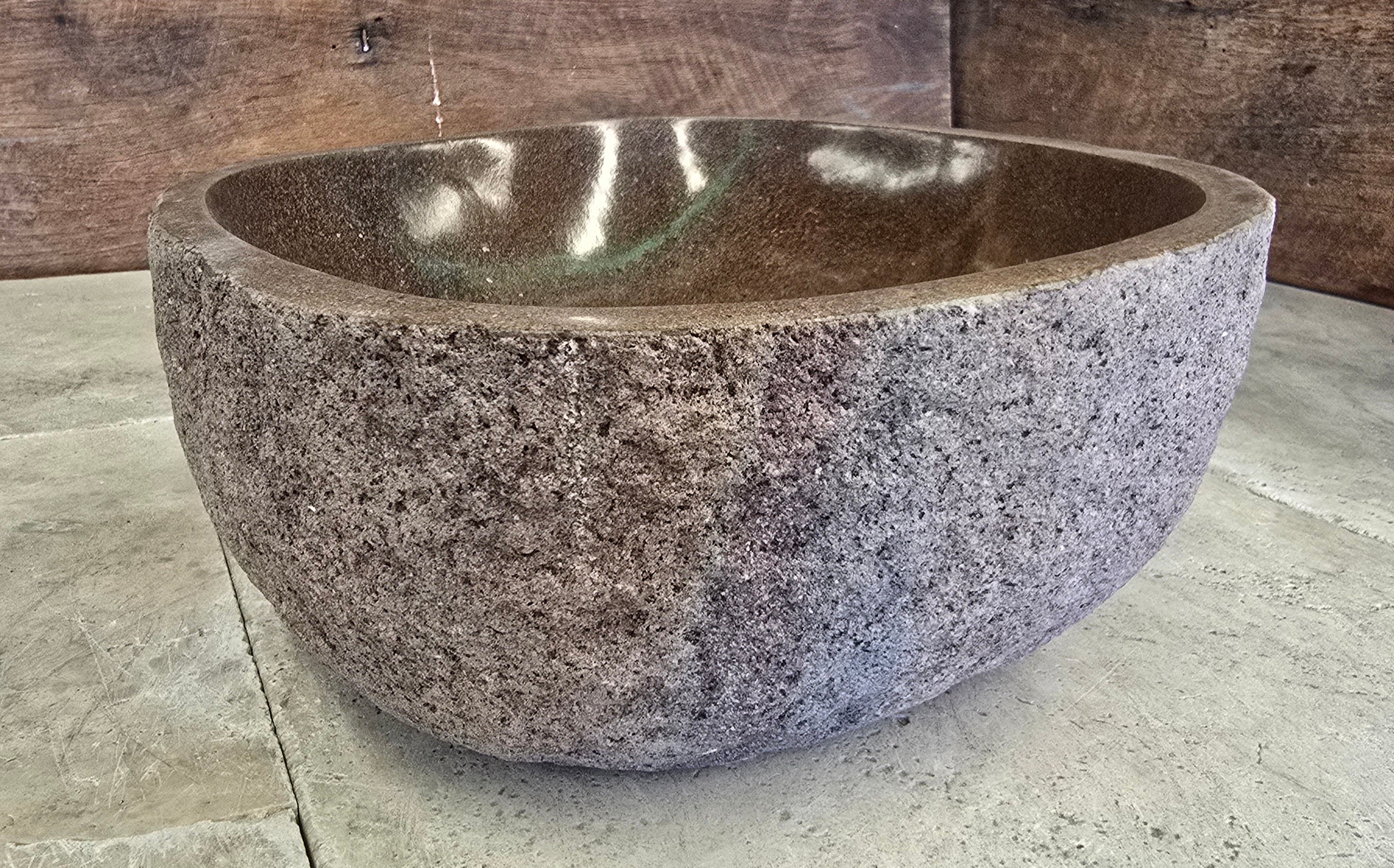 Handmade Natural Oval River Stone  Bathroom Basin  RM 2409124