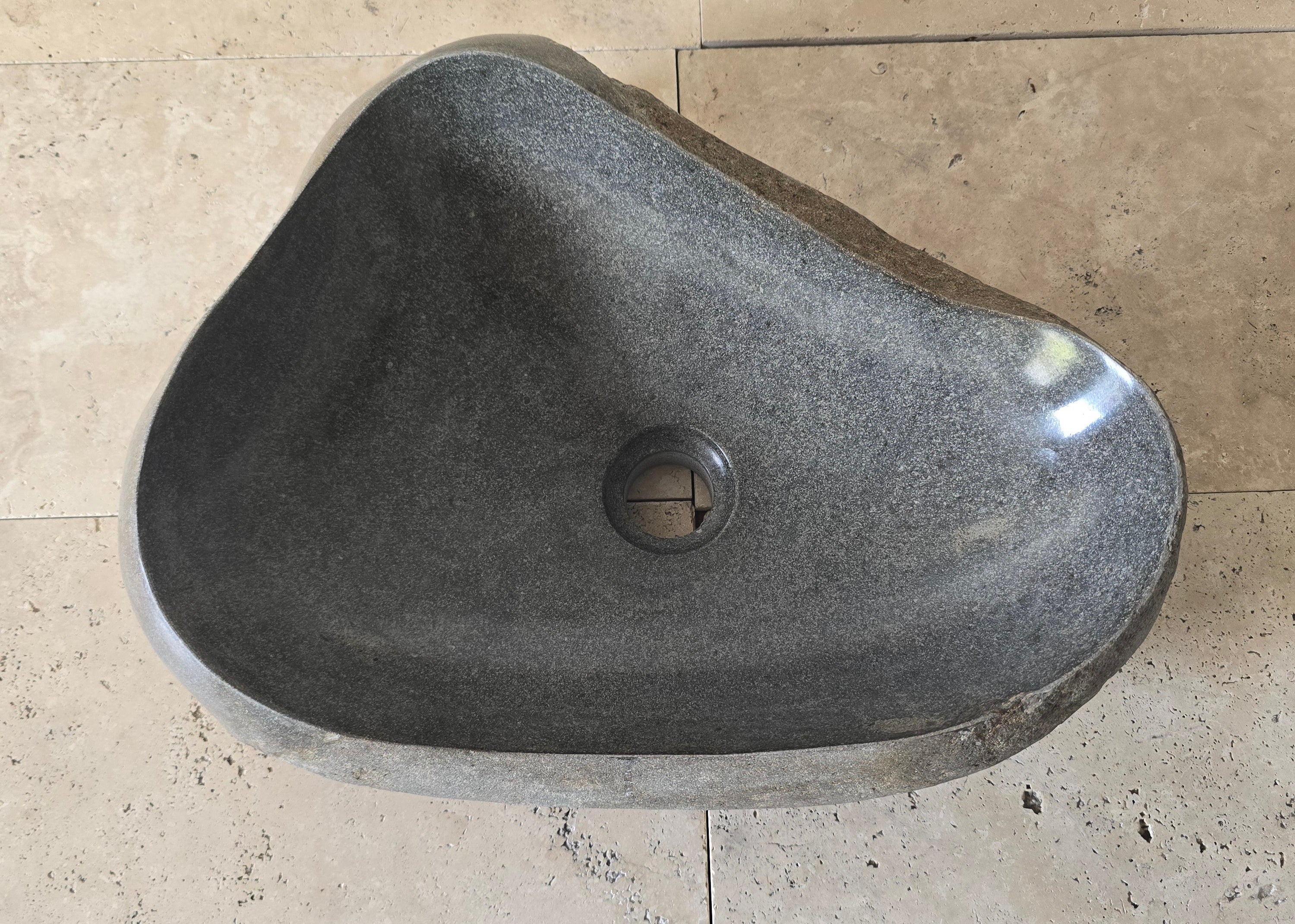 Handmade Natural Oval River Stone  Bathroom Basin  PHM 240924