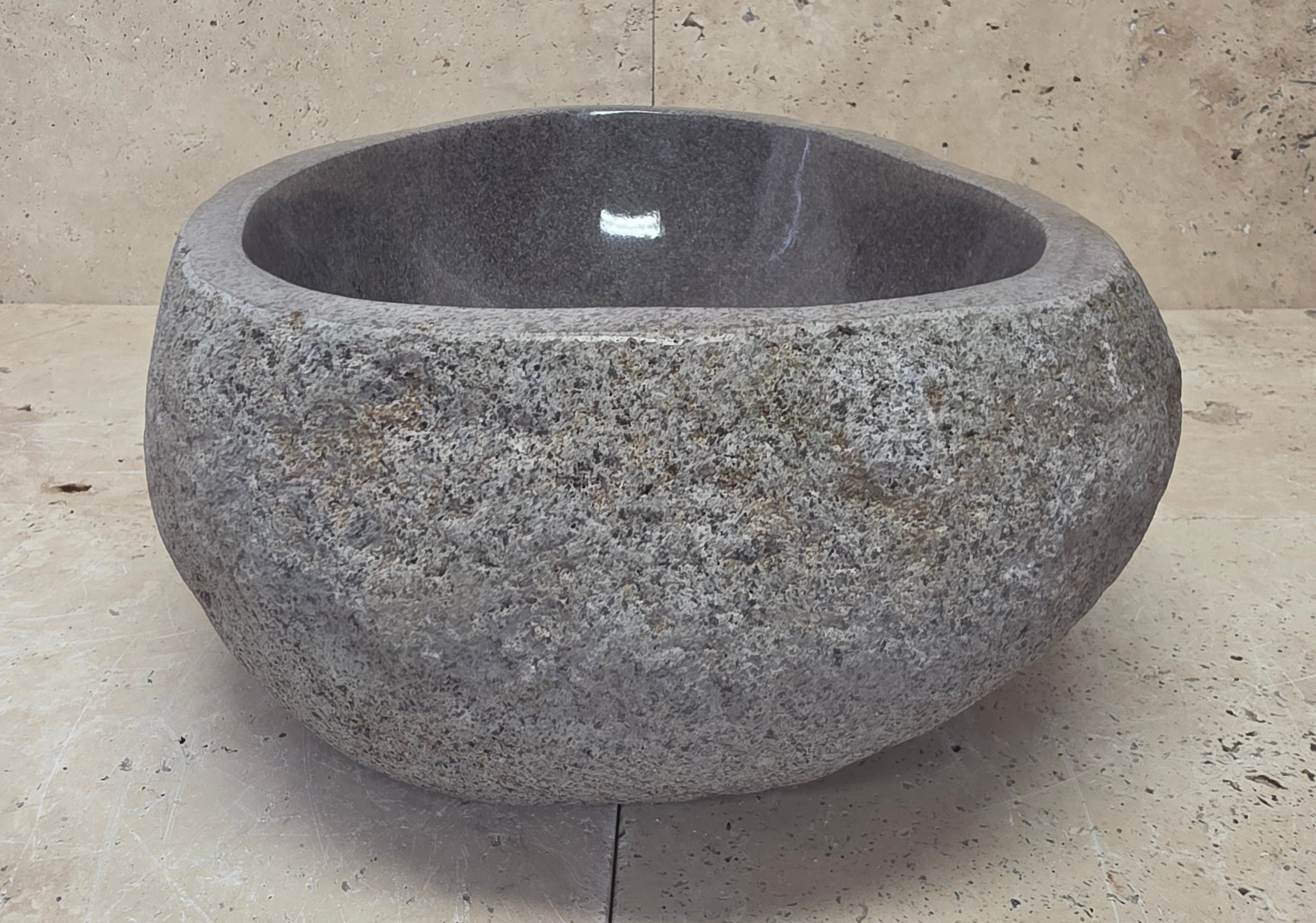 Handmade Natural Oval River Stone  Bathroom Basin  RS 25072041