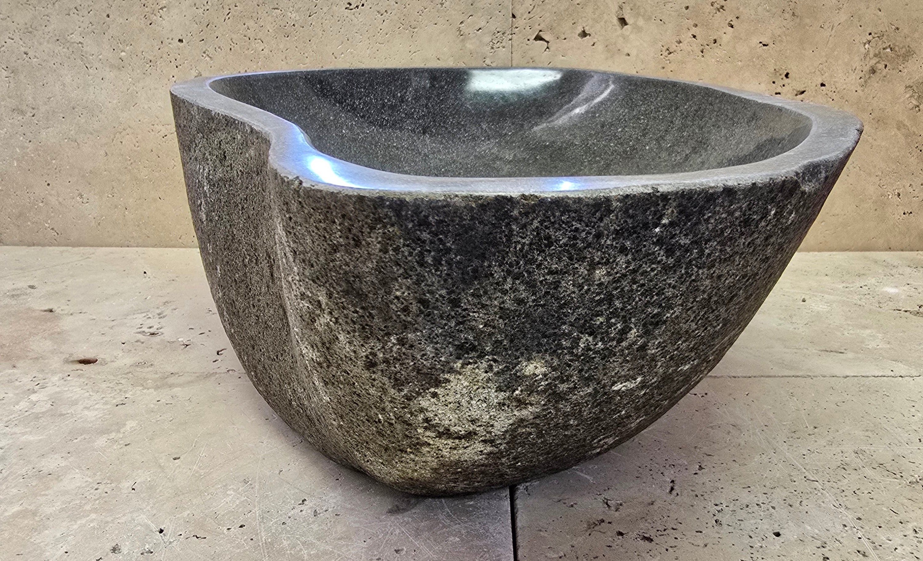 Handmade Natural Oval River Stone  Bathroom Basin  RL 240962