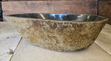 Handmade Natural Oval River Stone  Bathroom Basin  RM 2409056