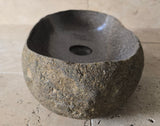 Handmade Natural Oval River Stone  Bathroom Basin  RVL 2409040
