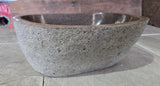 Handmade Natural Oval River Stone  Bathroom Basin  RS 2409076