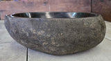 Handmade Natural Oval River Stone  Bathroom Basin  RS 2409044