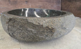 Handmade Natural Oval River Stone  Bathroom Basin  RS 2409108