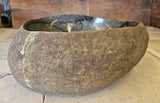Handmade Natural Oval River Stone  Bathroom Basin  RVM 2409001
