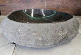 Handmade Natural Oval River Stone  Bathroom Basin  RVL 240901