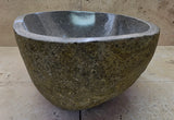 Handmade Natural Oval River Stone  Bathroom Basin  RS 2409080