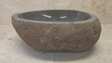Handmade Natural Oval River Stone  Bathroom Basin  RS 25072048