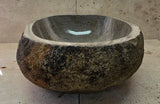 Handmade Natural Oval River Stone  Bathroom Basin  RS 25072049