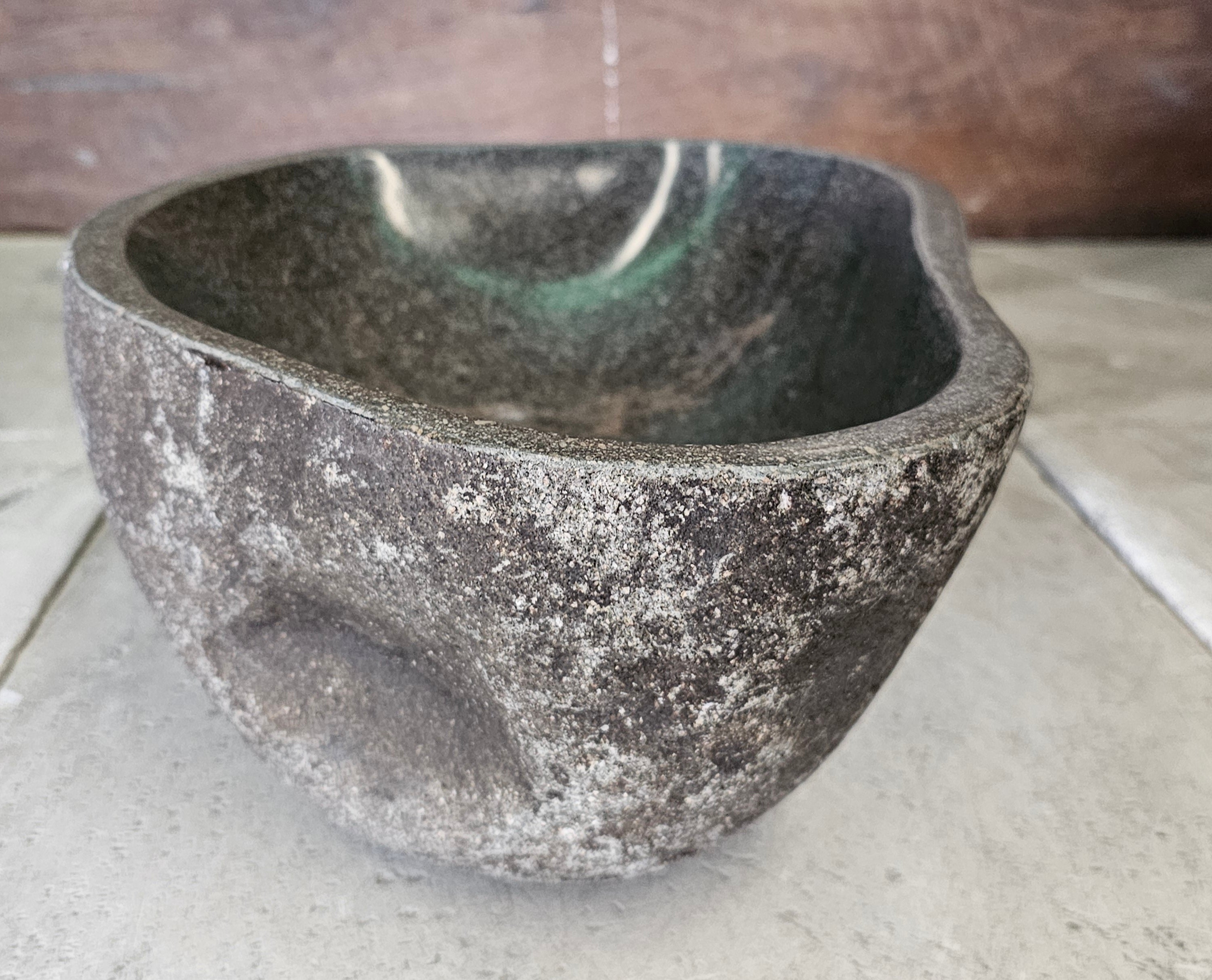 Handmade Natural Oval River Stone  Bathroom Basin  RM 2409136