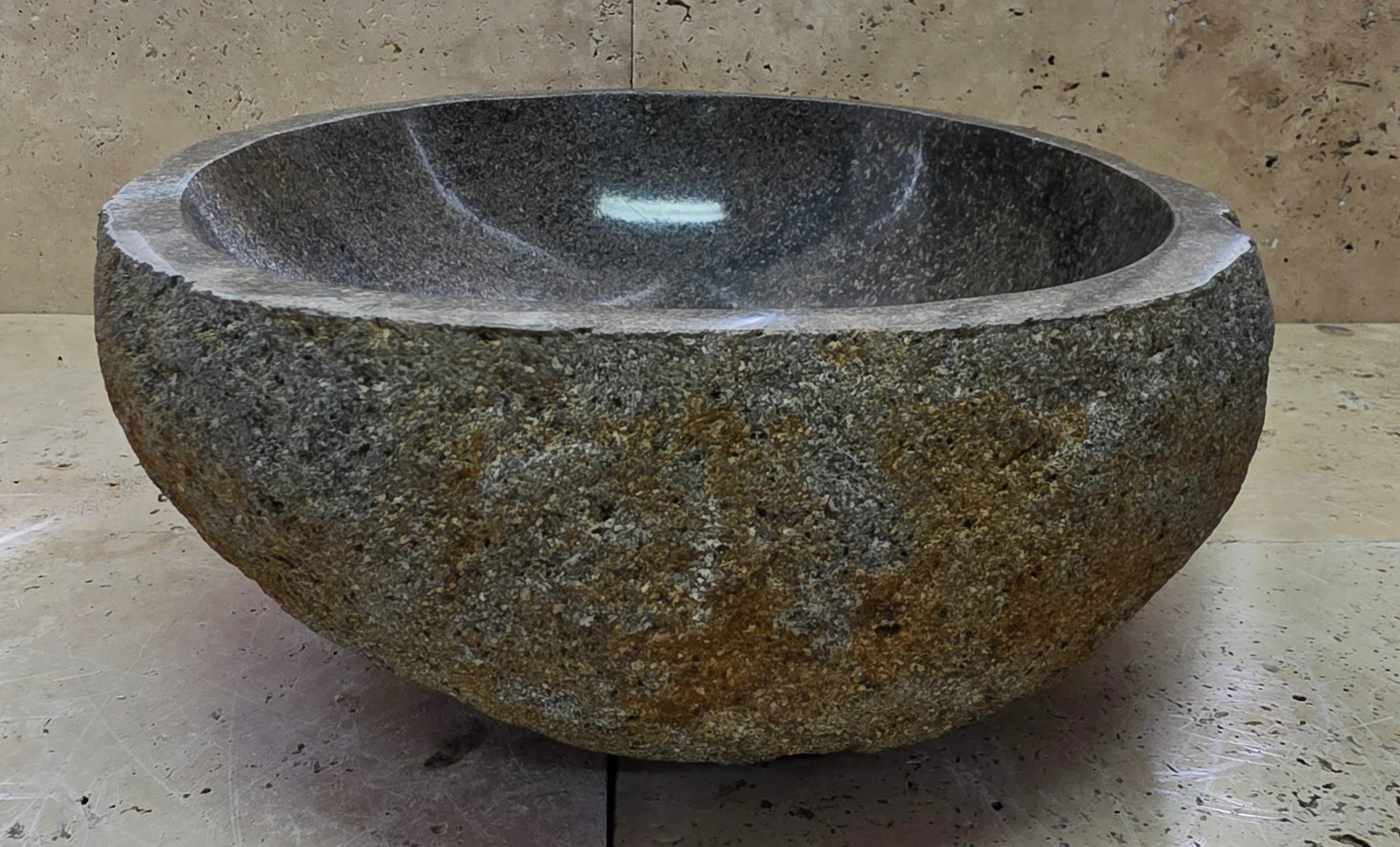 Handmade Natural Oval River Stone  Bathroom Basin  RM 2409088