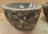 Handmade Natural Oval River Stone  Bathroom Basin TWIN SETS A & B RM 25072050