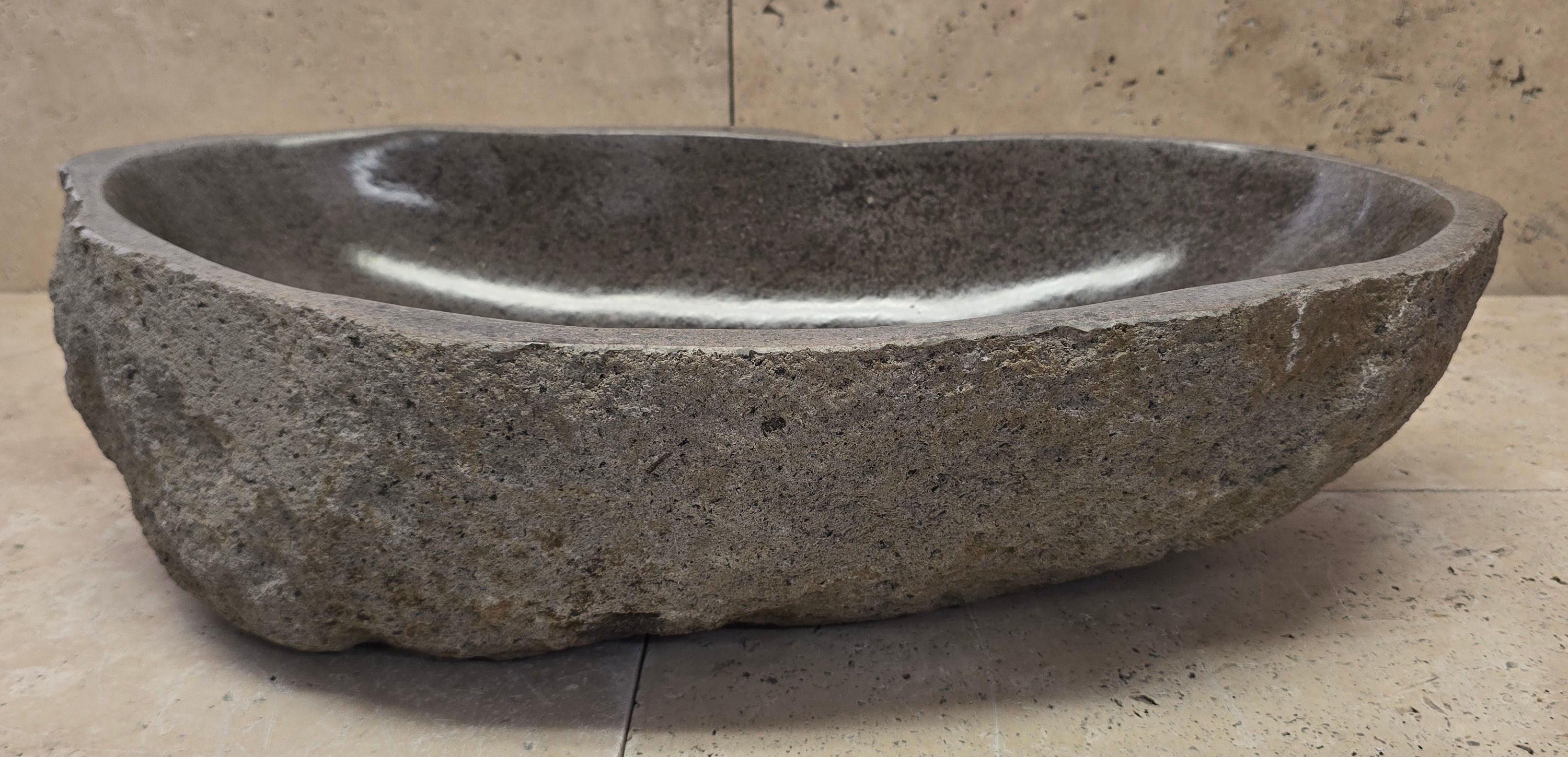 Handmade Natural Oval River Stone  Bathroom Basin  RL 240965