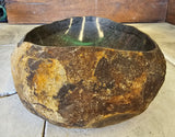 Handmade Natural Oval River Stone  Bathroom Basin  RVM 2409017