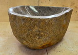 Handmade Natural Oval River Stone  Bathroom Basin  RS 2409030