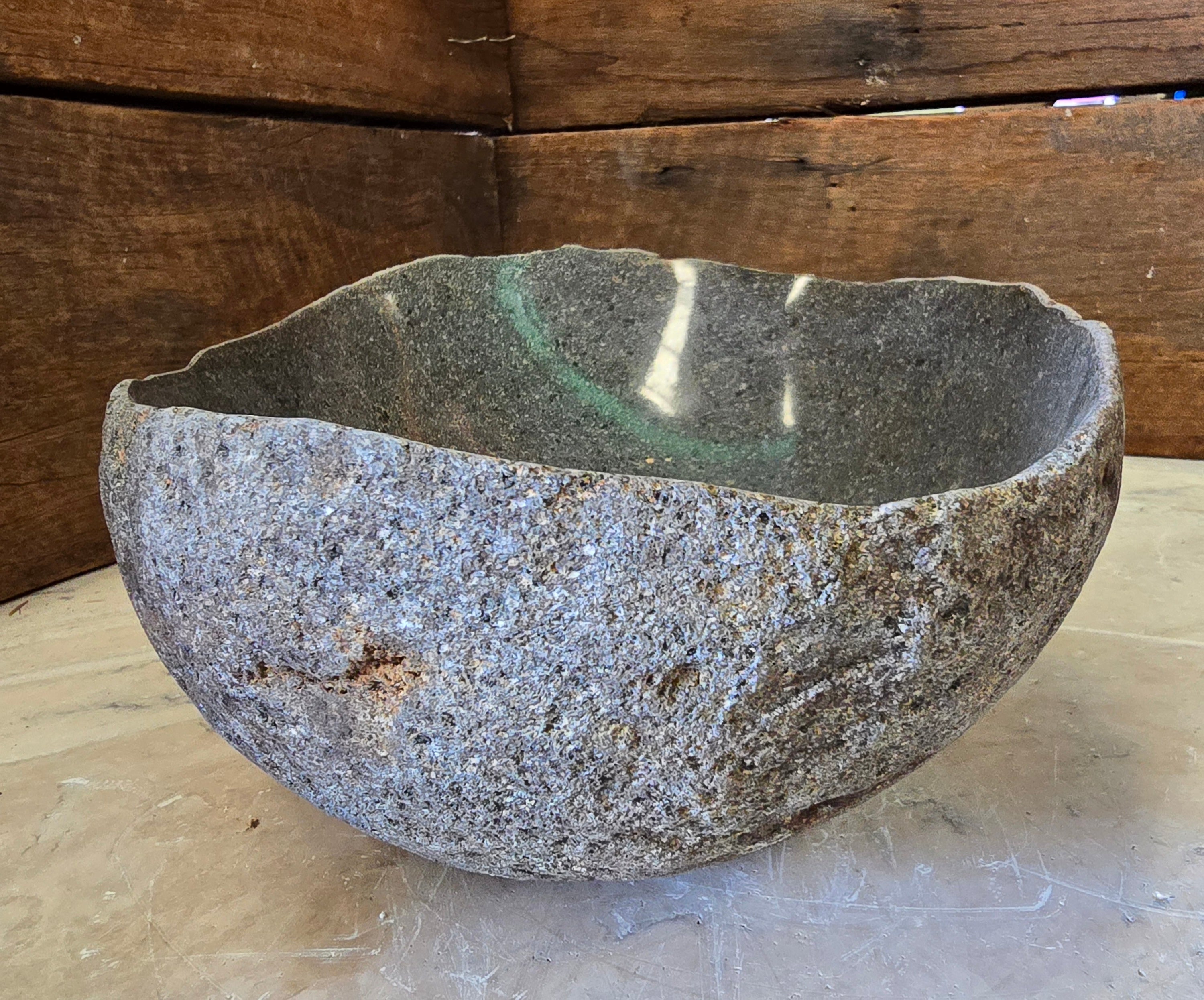 Handmade Natural Oval River Stone  Bathroom Basin  RVS 2409093
