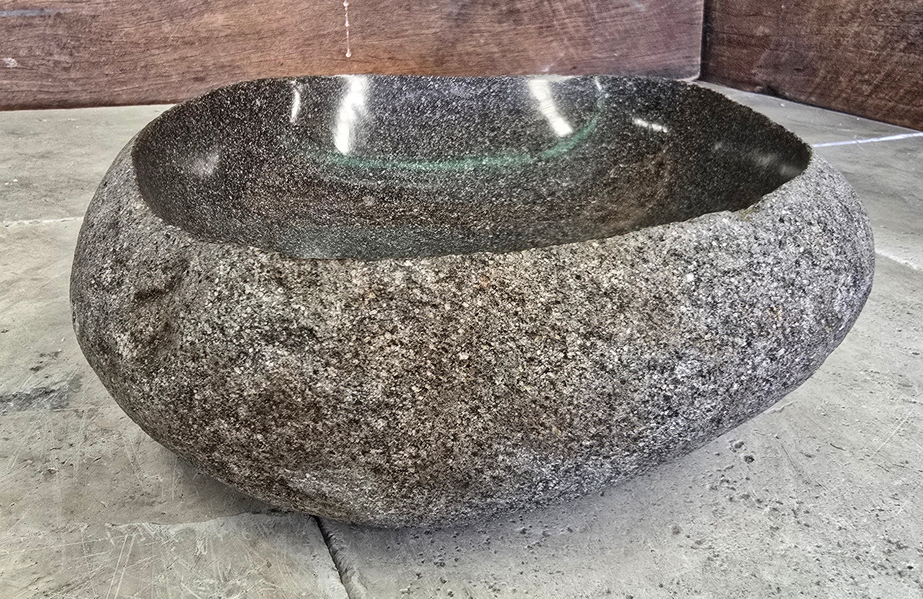 Handmade Natural Oval River Stone  Bathroom Basin  RVS 2409065