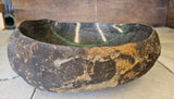 Handmade Natural Oval River Stone  Bathroom Basin  RVM 2409017