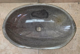 Handmade Natural Oval River Stone  Bathroom Basin  RL 25072043