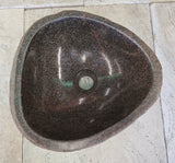 Handmade Natural Oval River Stone  Bathroom Basin  RS 2409005