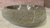 Handmade Natural Oval River Stone  Bathroom Basin  RS 2409109