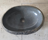 Handmade Natural Oval River Stone  Bathroom Basin  RVM 2409095