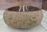 Handmade Natural Oval River Stone  Bathroom Basin  RS 2409005