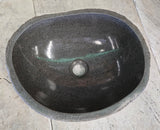 Handmade Natural Oval River Stone  Bathroom Basin  RS 2409058