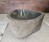 Handmade Natural Oval River Stone  Bathroom Basin  RS 2409148