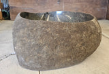 Handmade Natural Oval River Stone  Bathroom Basin  RVM 2409001