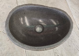 Handmade Natural Oval River Stone  Bathroom Basin  RS 2409090