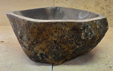 Handmade Natural Oval River Stone  Bathroom Basin  RS 25072025