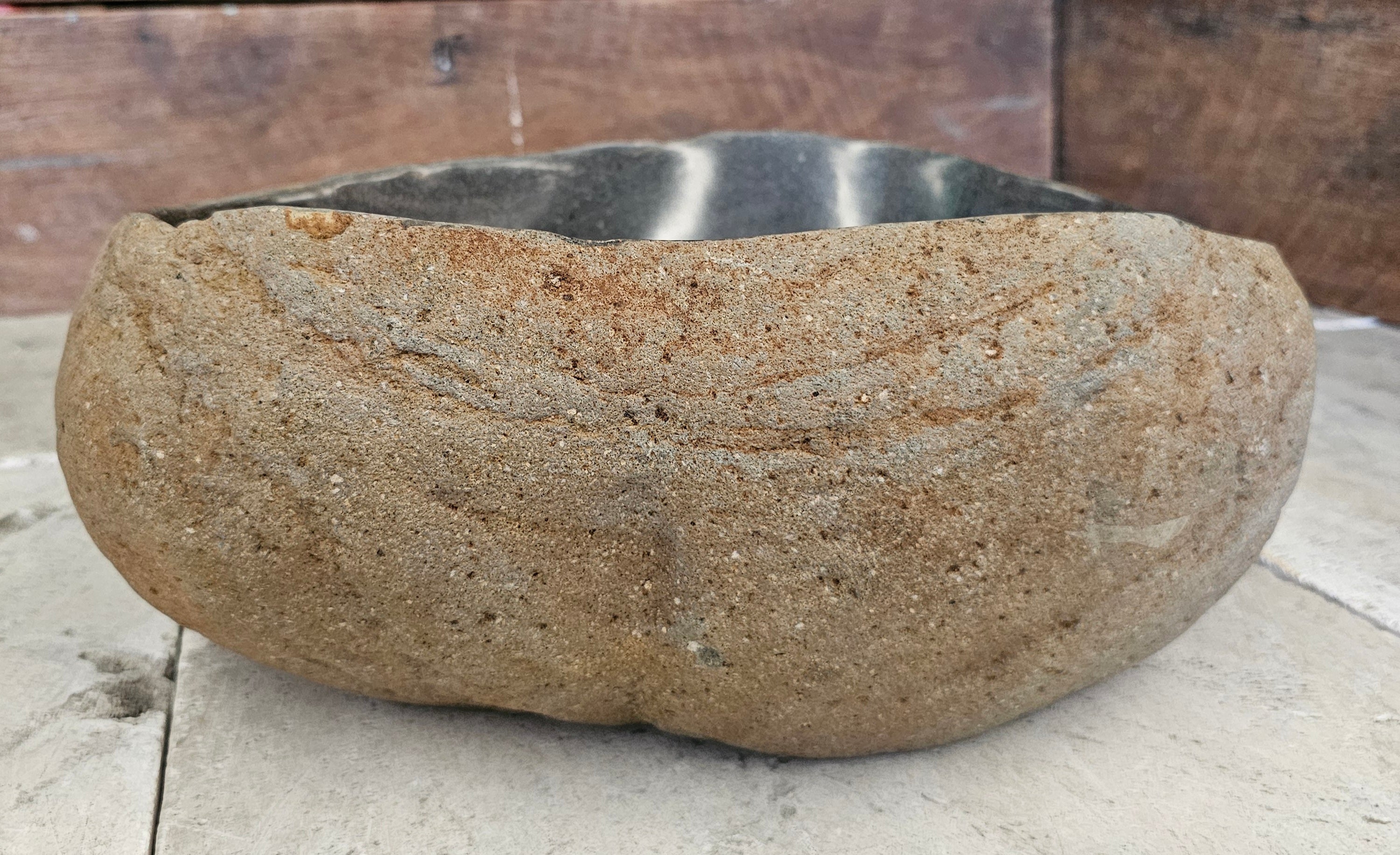 Handmade Natural Oval River Stone  Bathroom Basin  RM 2409022